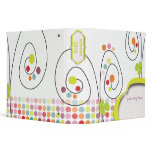 Retro spring flowers with polka dots binders