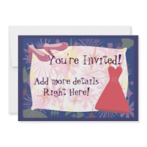 Retro Spunky Gal Invitation