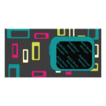 Retro square style photo card