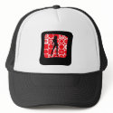 Retro Squared Red hats by GiggleSnorts Retro Squared Red hats