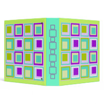 Retro Squares Binder by whupsadaisy Retro Squares Binder