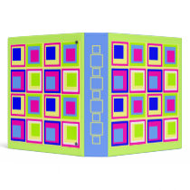 Retro Squares Binder by whupsadaisy Retro Squares Binder