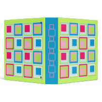 Retro Squares Binder by whupsadaisy Retro Squares Binder