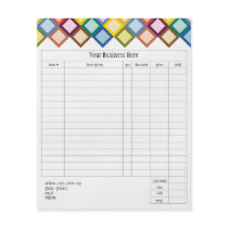 Retro Squares Bright Small Order Form Custom Flyer