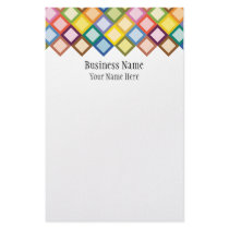 Retro Squares Bright Stationery