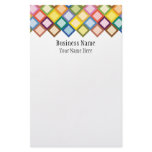 Retro Squares Bright Stationery