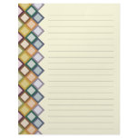 Retro Squares Lined Letterhead