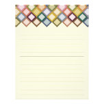 Retro Squares Lined Letterhead