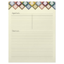 Retro Squares Recipe Letterhead by Pen_And_Ink Retro Squares Recipe Letterhead