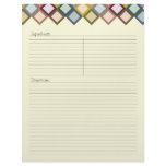 Retro Squares Recipe Letterhead
