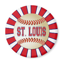 RETRO ST LOUIS BASEBALL REFRIGERATOR MAGNETS