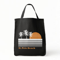 Retro St Pete Beach Canvas Bag (Dark)
