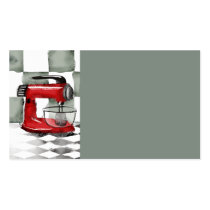 retro stand mixer bakery pastry chef business card