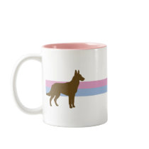 Retro Star Belgian Malinois mugs by MenagerieMayhem Retro Star Belgian Malinois mugs