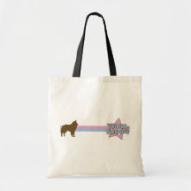Retro Star Belgian Sheepdog Canvas Bags