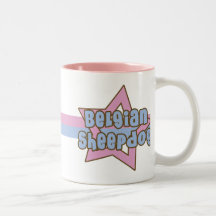 Retro Star Belgian Sheepdog Coffee Mug