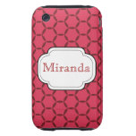 Retro Star Circles Magenta Pattern iPhone3G casemate cases