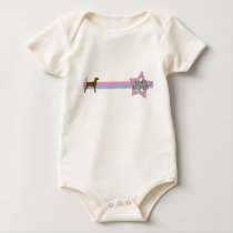Retro Star English Foxhound Baby Creeper t-shirts by MenagerieMayhem Retro Star English Foxhound Baby Creeper t-shirts