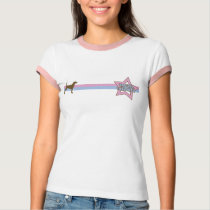 Retro Star English Foxhound Ladies t-shirts by MenagerieMayhem Retro Star English Foxhound Ladies t-shirts