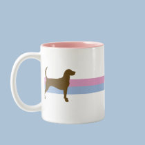 Retro Star English Foxhound mugs by MenagerieMayhem Retro Star English Foxhound mugs