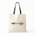 Retro Star Golden Retriever Tote Bag