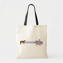 Retro Star Scottish Deerhound Canvas Bags