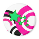 Retro Stars and Circles Magnet