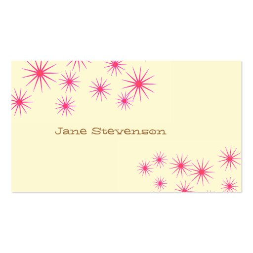 Retro Stars Business card (front side)