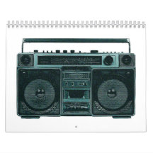 retro stereo calendar