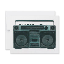 retro stereo invitation