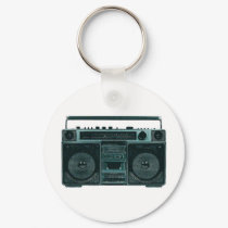 retro stereo keychain