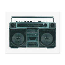 retro stereo postcard