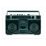 retro stereo postcard