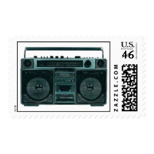 retro stereo stamp