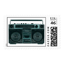 retro stereo stamp