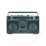 retro stereo sticker