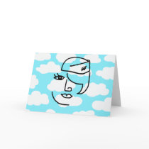 Retro Stewardess Greeting Card