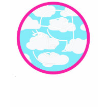 Retro Stewardess in Pink Circle Shirt