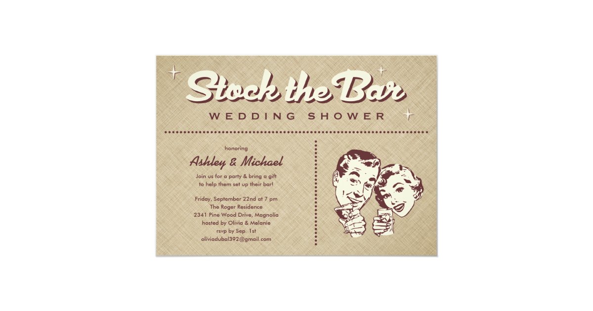 Retro Stock The Bar Party Invitations | Zazzle