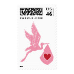 Retro Stork - Pink stamps