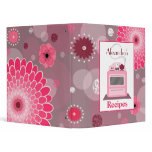 Retro Stove Flowers & Dots Recipe Binder