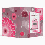 Retro Stove Flowers & Dots Recipe Binder