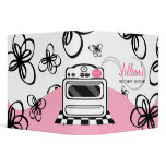 Retro Stove / Modern Pink Kitchen Recipe Book 3 Ring Binders