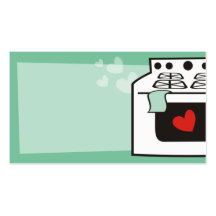 retro stove oven chef baker business card