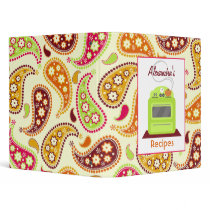 Retro Stove & Paisley Kitchen Recipe Binder