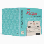 Retro Stove Recipe 3 Ring Binders