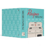 Retro Stove Recipe 3 Ring Binders