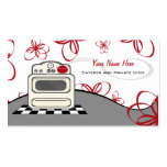 Retro Stove Red Kitchen Caterer / Chef Business Card Templates