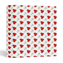 Retro Strawberry and Flowers Pattern binders