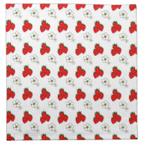 Retro Strawberry and Flowers Pattern napkins